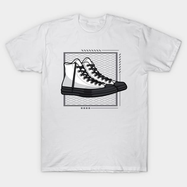 CeDeGe White Skate Sneaker T-Shirt by milatees